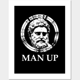 Man Up Funny Masculinity Quotes IV Posters and Art